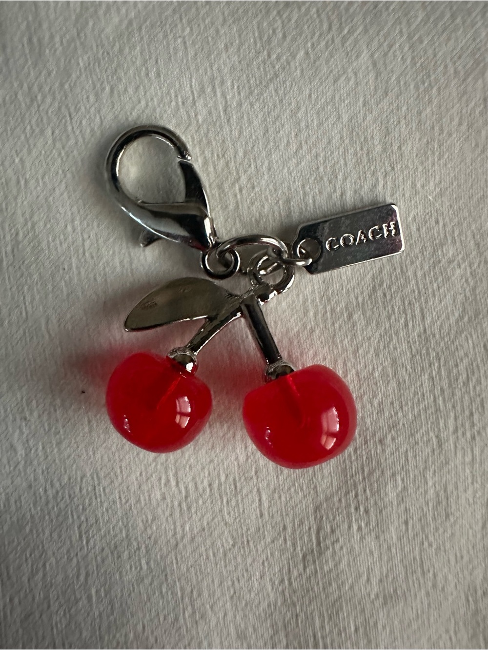 Coach Red Mini Cherry Bag Charm